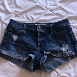 Short-short denim shorts